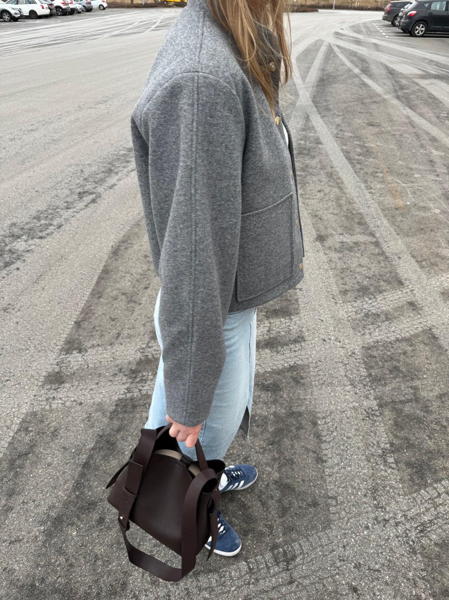 VMFORTUNECAROL Jacket - Medium Grey Melange