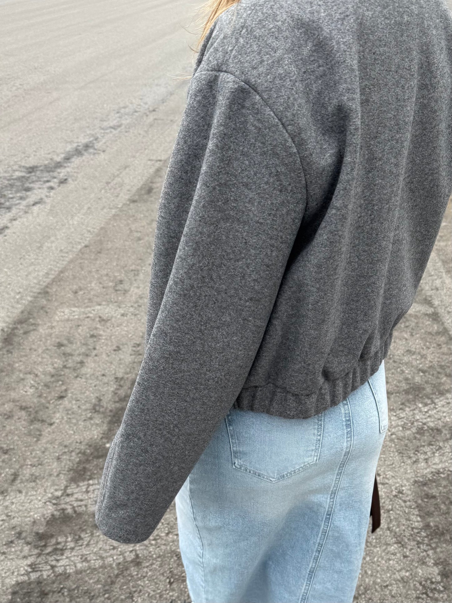 VMFORTUNECAROL Jacket - Medium Grey Melange