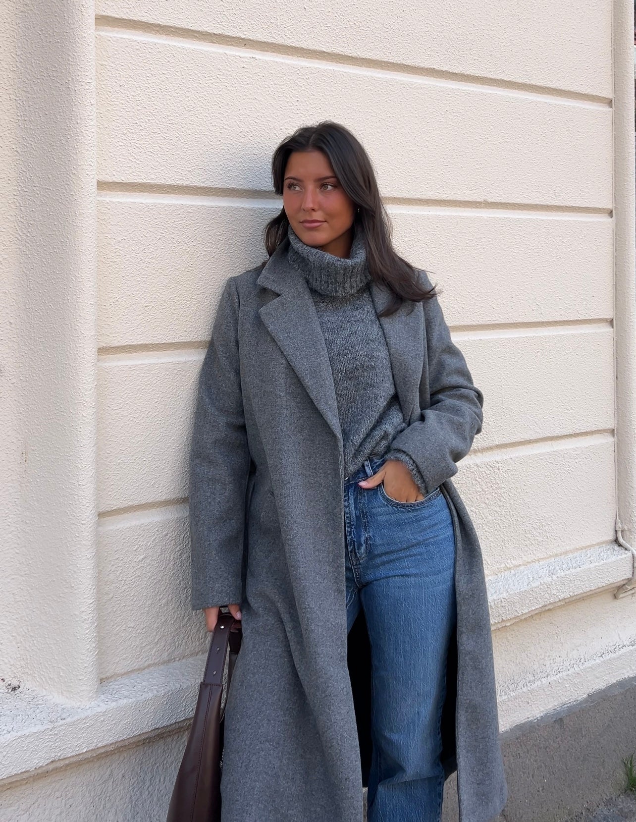 VMFORTUNEAYA Coat - Medium Grey Melange
