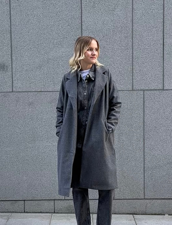 VMFORTUNEAYA Coat - Medium Grey Melange